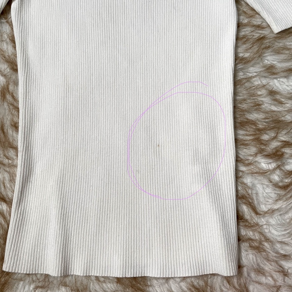 Tory Burch Logo Button ribbed short sleeve sweater - Picture 8 of 8